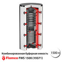 Комбинированная буферная емкость Flamco-Meibes FWS 1500 с 2 т/о, без изоляции (19371)