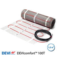 Теплый пол DEVIcomfort 100T, 1 м2, 100 Вт, нагревательный мат (83030502)