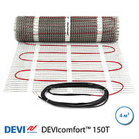 Теплый пол DEVIcomfort 150T, 4 м2, 600 Вт, нагревательный мат (83030574)
