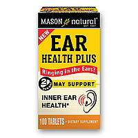 Здоровье ушей, Ear Health Plus, Mason Natural, 100 таблеток