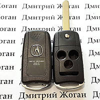 Ключ Acura (корпус Акура) МDX, RDX, TL, TSX, ZDX - 3 + 1 кнопка, лезвие HON66