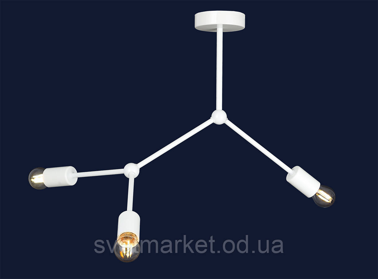 Біла стельова люстра без плафонів 761L171-3 WH