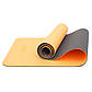 Килимок спортивний Cornix TPE 183 x 61 x 0.6 см для йоги та фітнесу XR-0001 Orange/Black, фото 5