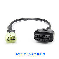 ПЕРЕХОДНИК Moto KTM 6 pin адаптор 16Pin OBD2 OBDII кабель диагностический Импульс Авто Арт-ip1275