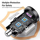 Автомобільний зарядний пристрій 30 Вт 5 А QC PD 3.0, QC4.0 USB A Type C, швидка бездоріжка iPhone Xiaomi Samsung, фото 4