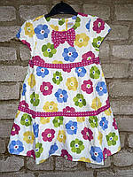 1, Нарядное хлопковое поплиновое платье в разноцветную ромашку Джимбори Gymboree Размер 4Т Рост 99-107 см