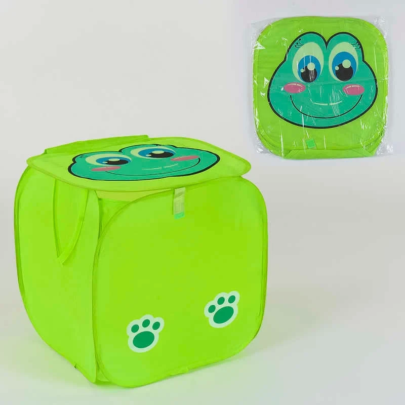 Дитячий кошик для зберігання іграшок Жабеня С 36581, 45х46 см, у ляльці, фото 1