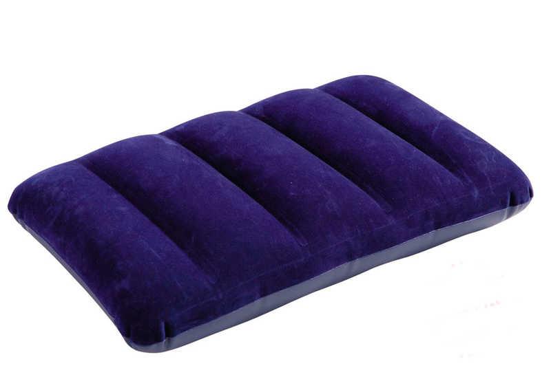 Надувна подушка Intex 68672 синя, велюр, 43х28 см, фото 1