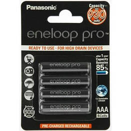 Акумулятор Panasonic Eneloop Pro AAA 930 mAh NI-MH * 4 (BK-4HCDE/4BE)