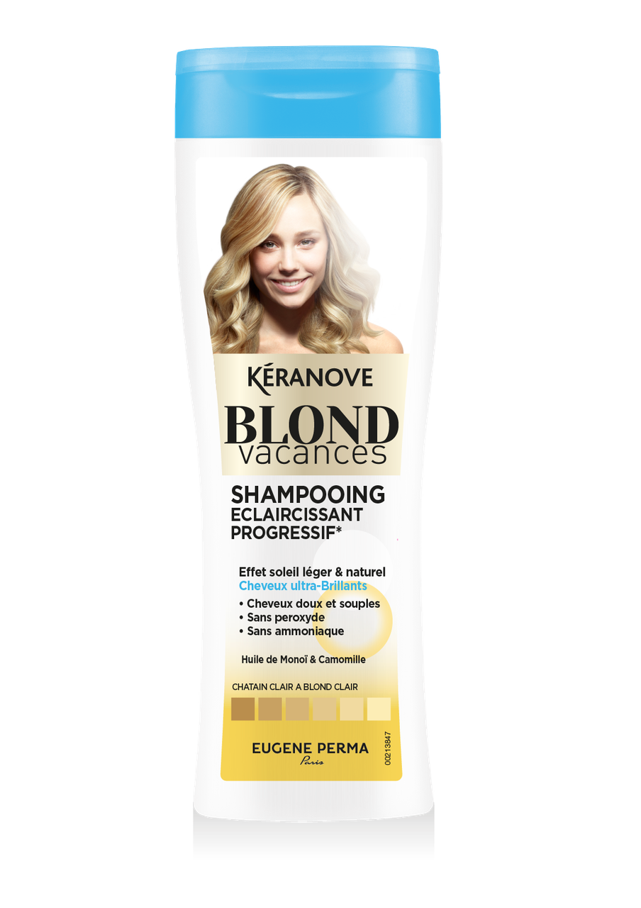 Шампунь Ефект вигорілого на сонці волосся Шатуш Eugene Рerma Paris Keranove Blond Vacances 250 мл