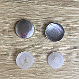 Ґудзик №26 під обтягування на пластиковій ніжці - 15,5 мм білий, фото 3