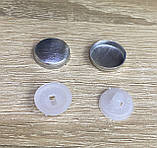 Ґудзик №26 під обтягування на пластиковій ніжці - 15,5 мм білий, фото 4