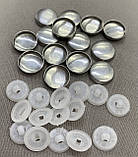 Ґудзик №26 під обтягування на пластиковій ніжці - 15,5 мм білий, фото 2