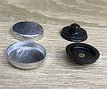 Ґудзик №24 під обтягування на пластиковій ніжці - 14,4 мм чорний, фото 4