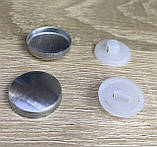 Ґудзик №32 під обтягування на пластиковій ніжці - 19,2 мм білий, фото 4