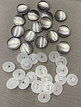 Ґудзик №32 під обтягування на пластиковій ніжці - 19,2 мм білий, фото 2