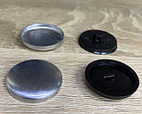 Ґудзик №40 під обтягування на пластиковій ніжці - 24,3 мм чорний, фото 5