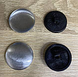 Ґудзик №40 під обтягування на пластиковій ніжці - 24,3 мм чорний, фото 3
