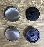 Ґудзик №40 під обтягування на пластиковій ніжці - 24,3 мм чорний, фото 4