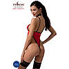Боді з високим вирізом стегна Passion Exclusive AKITA BODY XXL/XXXL, red Bomba💣, фото 3