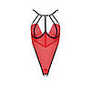 Боді з високим вирізом стегна Passion Exclusive AKITA BODY XXL/XXXL, red Bomba💣, фото 6