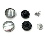 Ґудзик №24 під обтягування прибивний - 14,3 мм чорний, фото 3