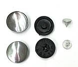 Ґудзик №28 під обтягування прибивний - 16,5 мм чорний, фото 4