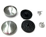 Ґудзик №28 під обтягування прибивний - 16,5 мм чорний, фото 3