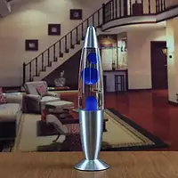 💚Настільна Лава лампа з воском LAVA LAMP 41см, нічник різні кольори Синя