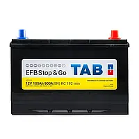 Автомобільний акумулятор TAB Polar S EFB JIS Euro EFB 105Ah EN 900A R+ Asia (Start-Stop)