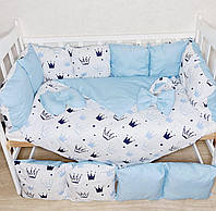 Комплект у ліжечко для новонароджених "Еко Корони" блакитний