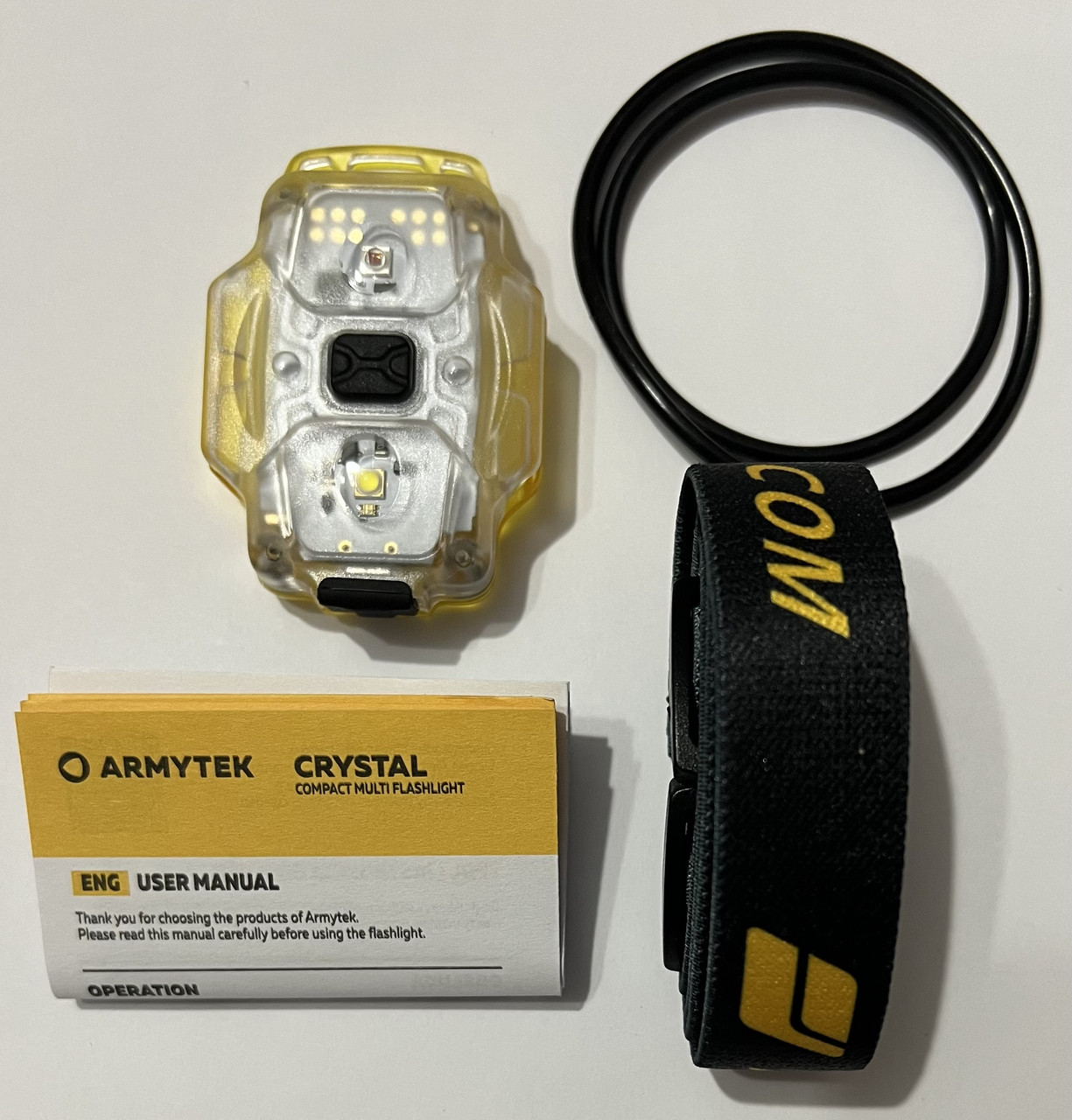 Ліхтар ARMYTEK CRYSTAL YELLOW білий і червоний діоди