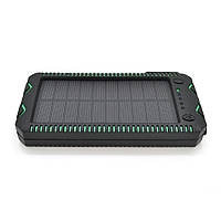 Power bank 30000 mAh Solar, (5V / 200mA), 2xUSB, 5V / 1A / 2.1A, USB  microUSB, волого / ударо захищений