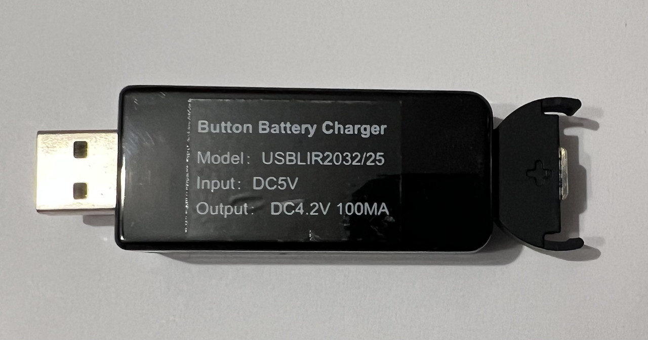 Зарядний пристрій для LIR 2016, 2025, LIR2032 від USB