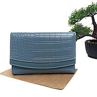 Жіночий середній гаманець штучна шкіра блакитний Арт.T6223-010 blue Tailian (54)