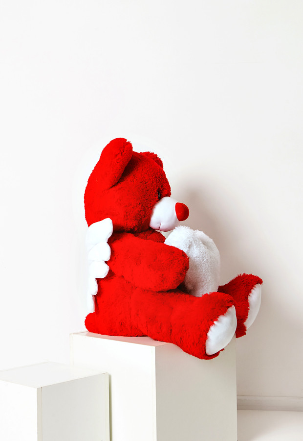 Мягкая игрушка медведь Ангелочек 150см Красивый плюшевый мишка красный с сердечком Лучший подарок для девушки - фото 4 - id-p1753288953