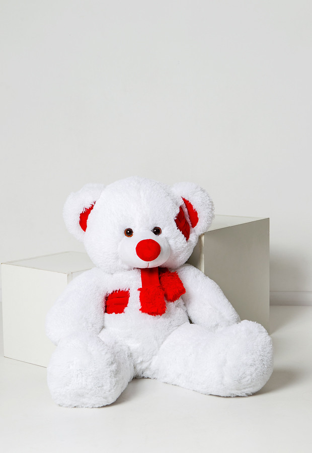 Большой плюшевый мишка Хохотун 100см Красивая милая игрушка белый медведь 1м Лучший подарок любимой девушке - фото 2 - id-p1753288962