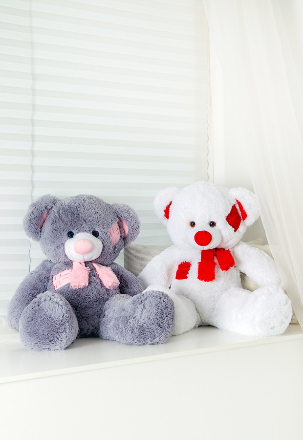 Большой плюшевый мишка Хохотун 100см Красивая милая игрушка белый медведь 1м Лучший подарок любимой девушке - фото 7 - id-p1753288962