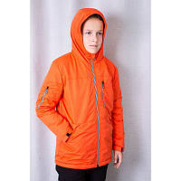 Весенняя куртка на мальчика на флисе 158-164, Оранжевый
