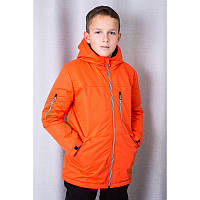 Весенняя куртка на мальчика на флисе 152-158, Оранжевый