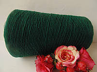 Итальянская бобинная пряжа Меринос от Cariaggi art SuperGeelong Меринос Ягненка 100% 1500м/100гр Зеленый 180гр