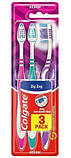 Зубна щітка Colgate ЗигЗаг Плюс середньої жорсткості Кольорова 3шт, фото 2