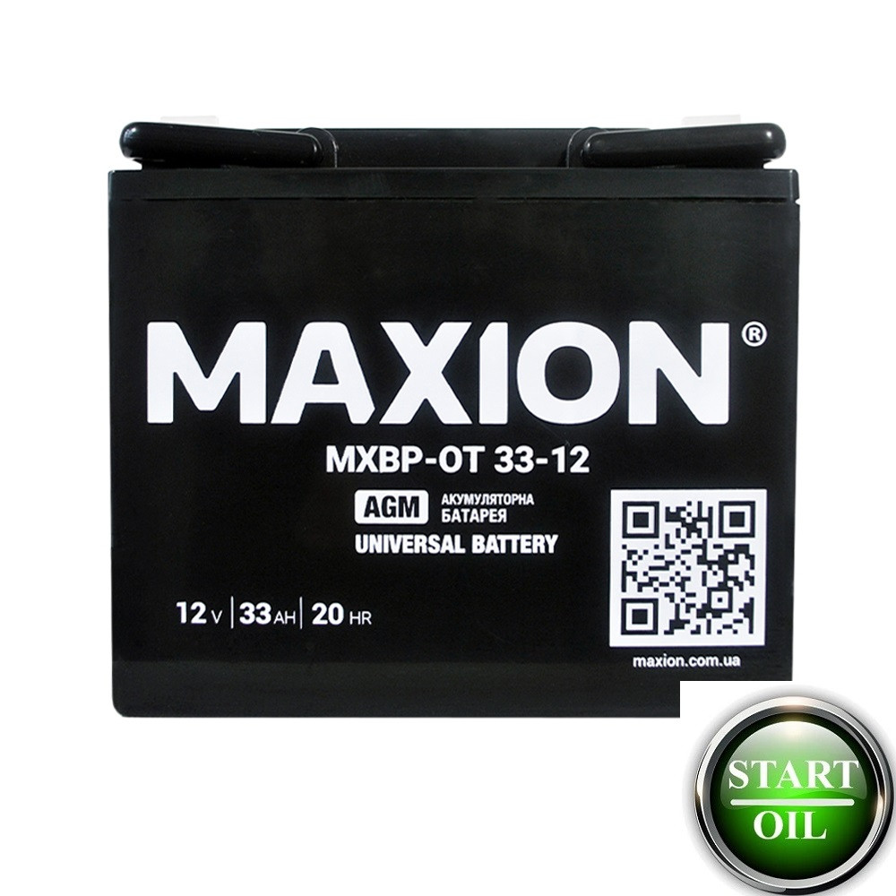 Акумулятор MAXION 12-33 12В-33ah  AGM мультигель