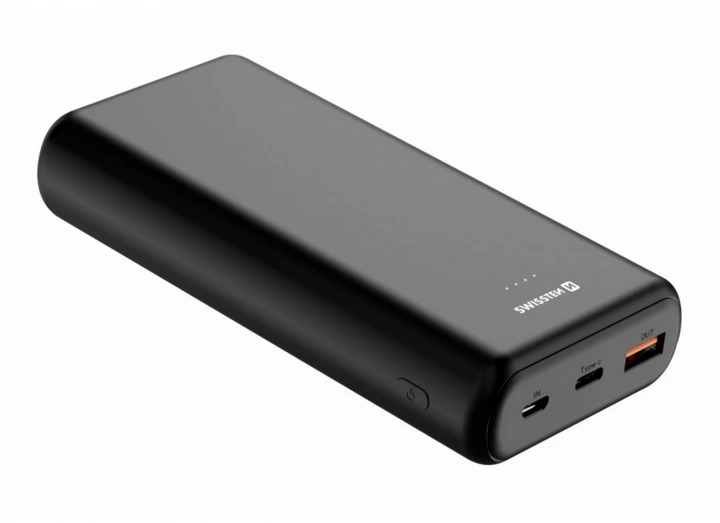 Універсальна батарея Swissten Power Line 20000mAh (FC QC 3.0) 20W (Чорний), фото 1