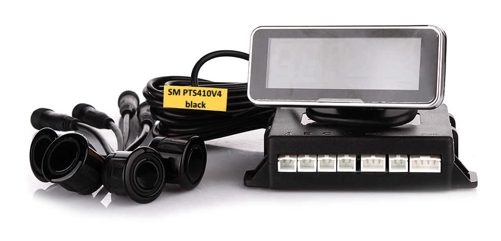 Парктронік для авто на 4 датчики 18.5мм Steelmate 410V4 LCD дисплей з індикацією/звук. Паркувальна система