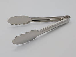 Щипці кухонні з нержавіючої сталі для перевертання м'яса універсальні Щипці для кухні Дубок металеві L 23cm