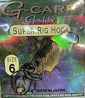 Гачки Gamakatsu G-Carp Super Rig Hook black №6 10pc