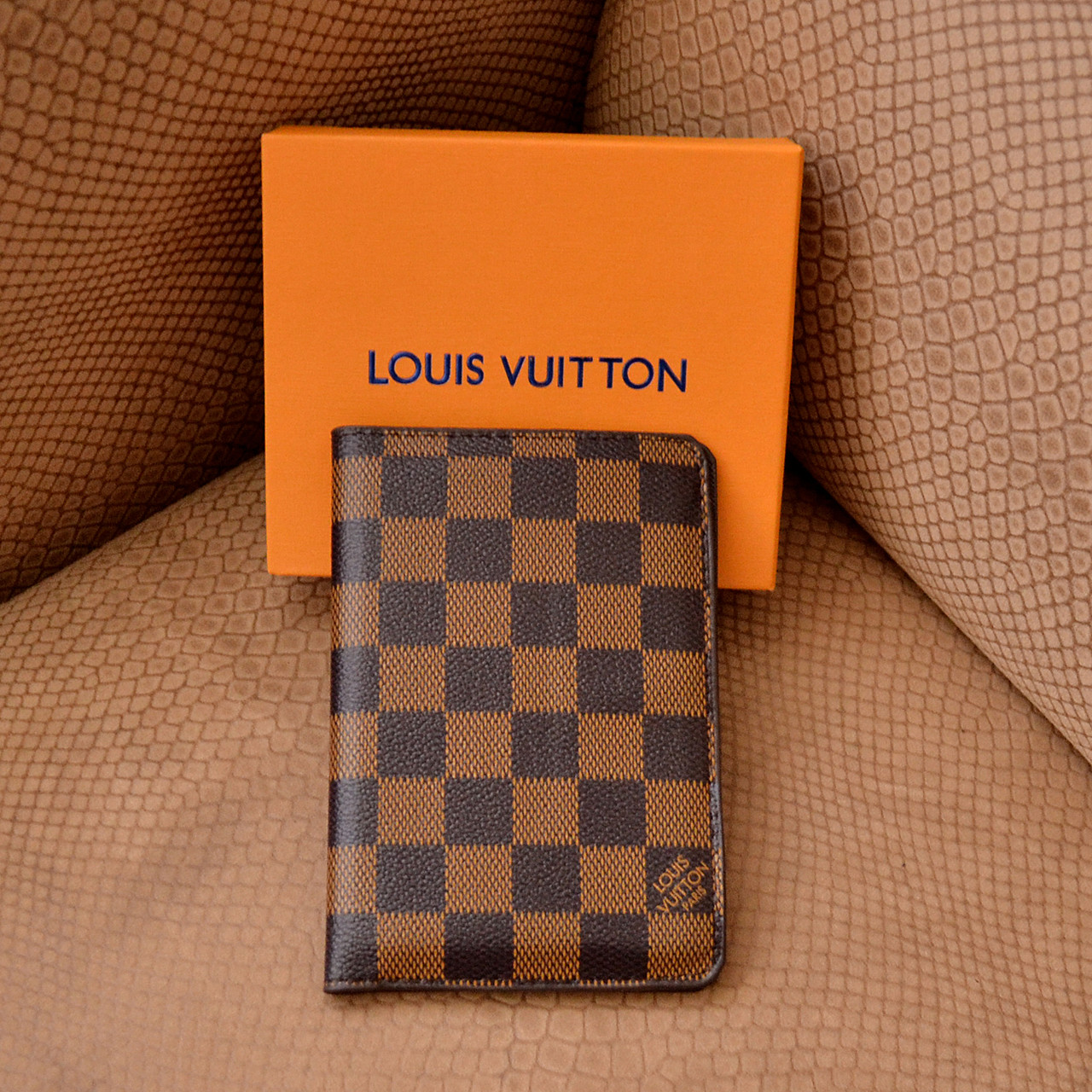 Обкладинка для паспорта Louis Vuitton Damier канва LV на паспорт загранпаспорт обкладинка для документів