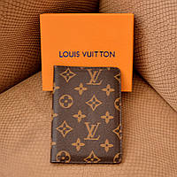 Обкладинка для паспорта Louis Vuitton Monogram канва LV на паспорт загранпаспорт обкладинка для документів