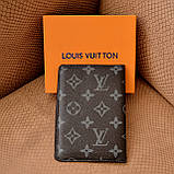 Обкладинка для паспорта Louis Vuitton Monogram Eclipse канва LV на паспорт загранпаспорт обкладинка для документів, фото 2